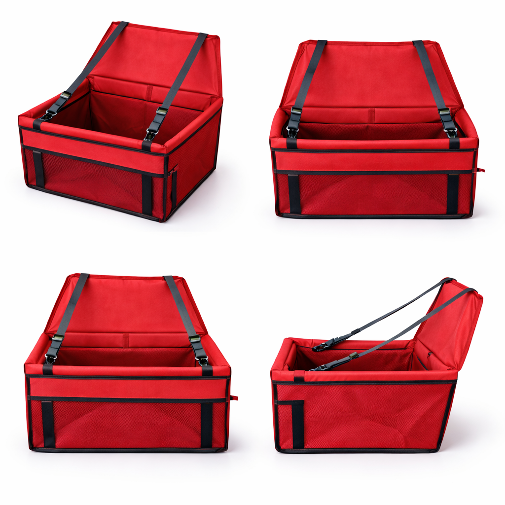Asiento de coche estable para mascotas con sistema anticolapso